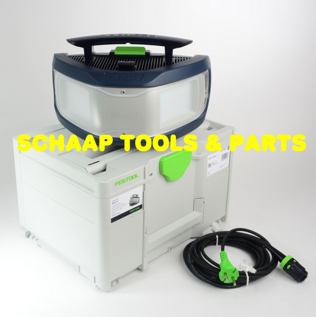 Festool Accu LED-bouwlamp Hybride Duo-H I-Basic werkt op accu of meegeleverde plug-it-kabel. | 578510